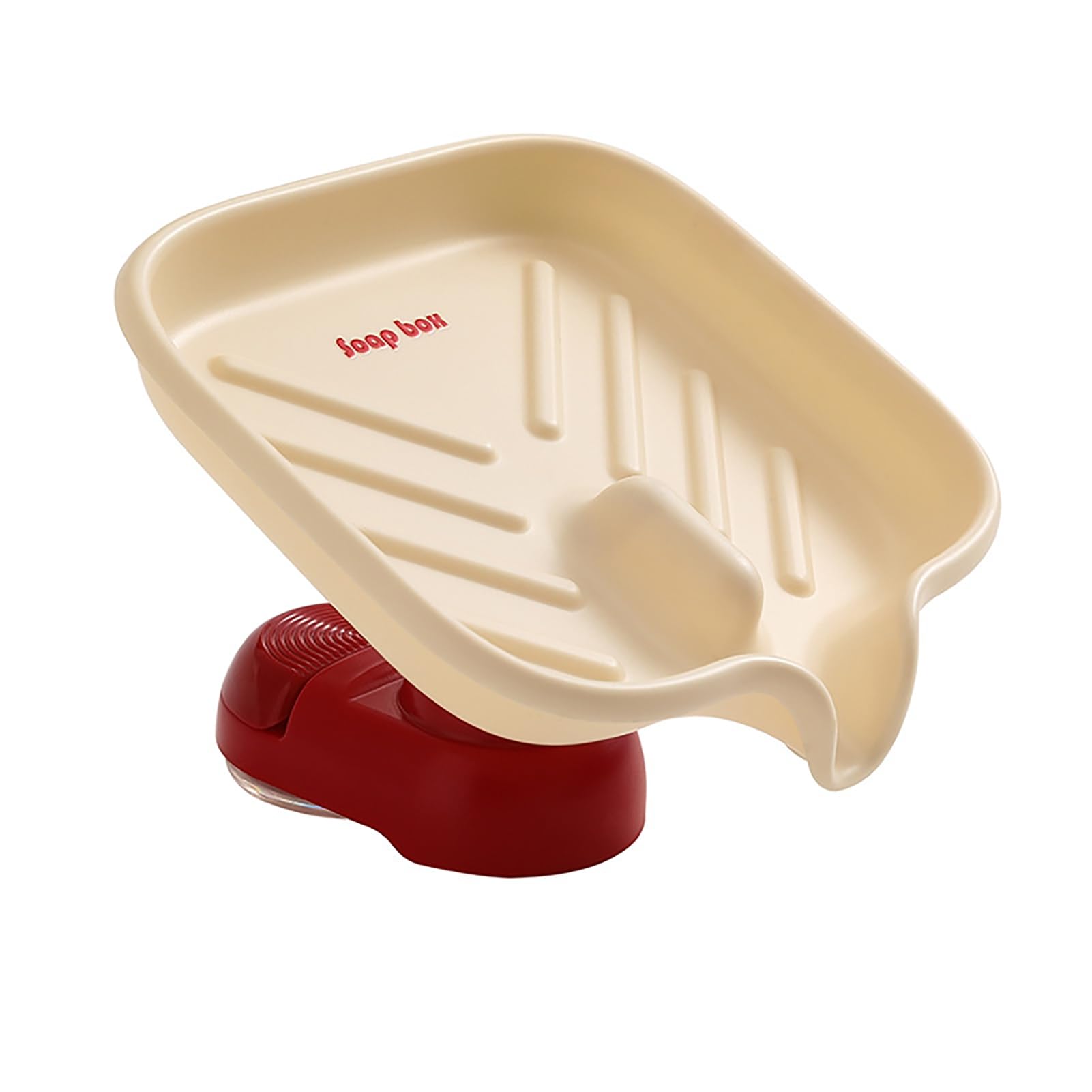 Glifora Suction Cup Soap Holder - Adjustable Angle Soap Tray, Punch-Free Installation with Drainage Groove Soap Dish for Bathroom Countertop