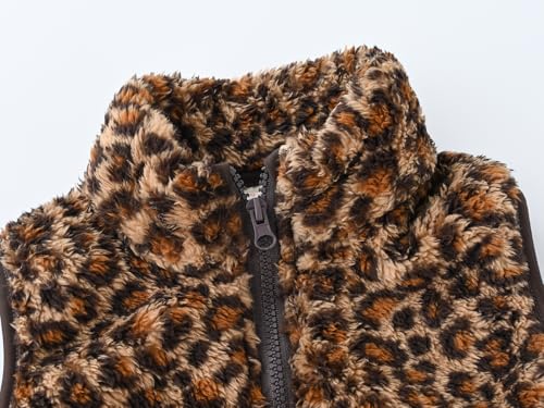 AIWUHE Toddler Boys Girls Fleece Vest Kids Polar Fleece Zipper Jacket Sleevless Fall Winter Warm Outerwear With Pockets 2-6Y3