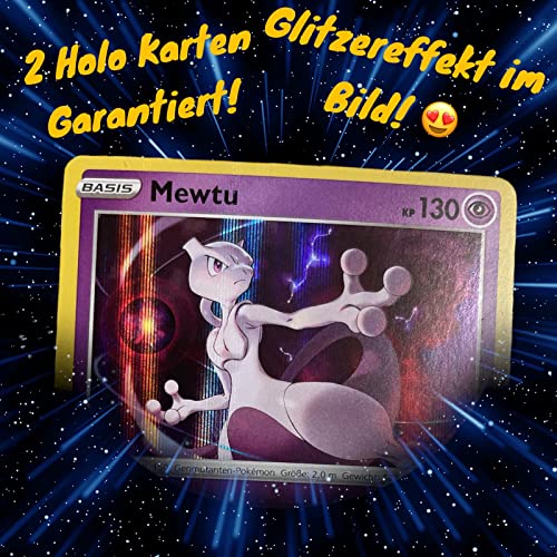Pokemon Karten Deutsch 50 Verschiedene Original Pokemon | 1 V, VMAX, VSTAR, EX | 3X Holo | 1x Rare | 1 zufällige Pikachu, Evoli, Dedenne aktuelle Sets + 1 Heartforcards® Toploader – Bild 5