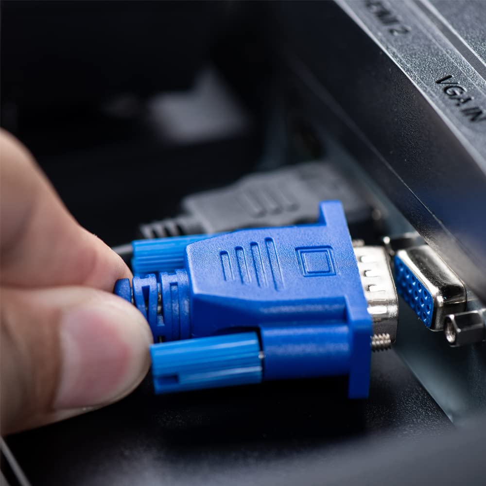Retoo Kabel do monitora VGA, VGA na VGA 1,4 m, wtyczka do wtyczki, kabel przedłużający do monitora komputerowego, kompatybilny z HDTV, wyświetlaczami, projektorami, D-SUB obsługuje Full HD 1080P