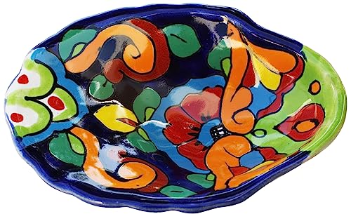 Fine Crafts Imports Mexican Talavera Rainbow Oyster Soap Dish