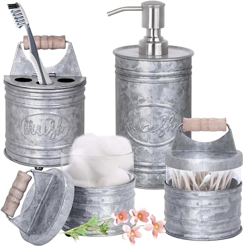 Autumn Alley Galvanized Bathroom Accessories Set