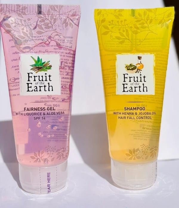 Fairness Gel with Liquorice & Aloe Vera SPF 14 and Hair Fall Control Shampoo with Henna & Jojoba Oil | Skin Brightening & Hair Care Combo