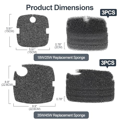 Image of fishkeeper Replacement Sponge Filter Pad 35W / 45W Canister Filter