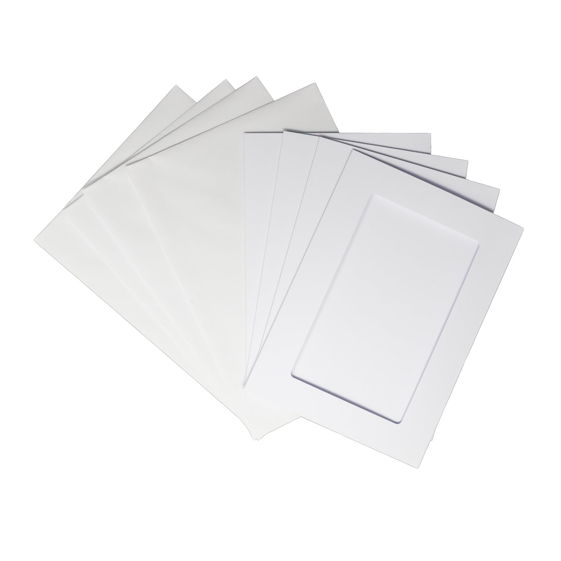 Rectangular Aperture 5x7 Cards - White (Pack of 4)