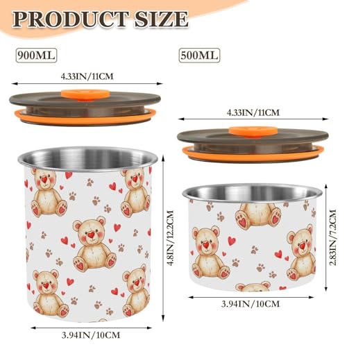 Contenedor de café hermético 900ml acero inoxidable miniatura 2