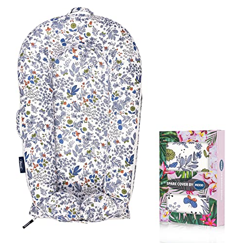 Image of Infant Lounger Baby Nest Replacement Cover | Hypoallergenic | Premium | [Fits Dockatot Deluxe+] (Cover Only) (Flowers)