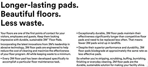Image of 3M 7300 Low-Speed Floor Pad, High Productivity Stripping Pad, Black, 21-inch, 5 /Carton