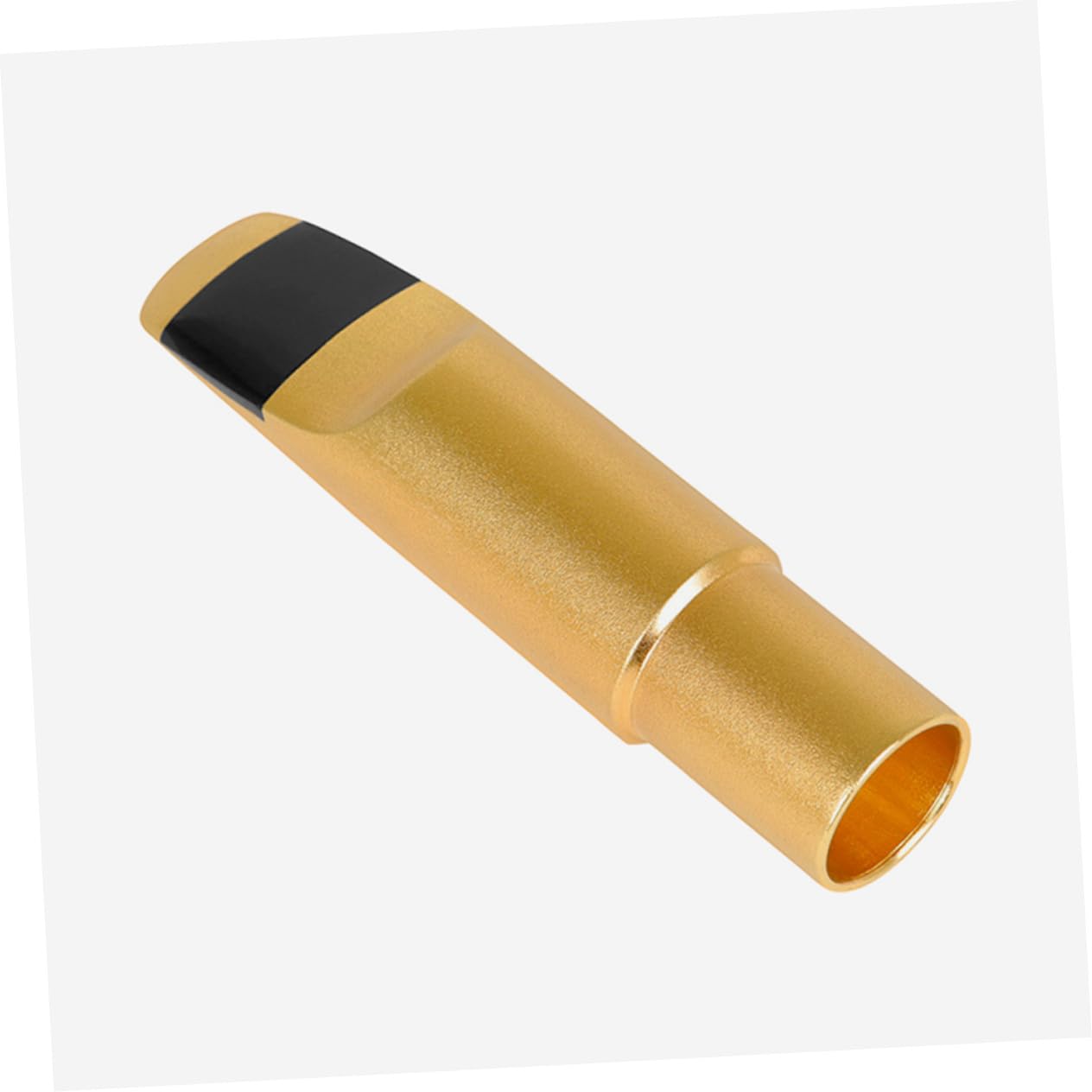 Set Bocchino per Sax Alto in Metallo, 1 Pezzo, Oro | Cappuccio Protettivo e Clip Inclusi, Custodia in Stoffa, per Musicisti Professionisti, Uso Ampio