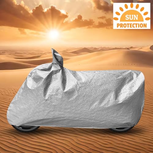 Image of Auto Hub Waterproof Scooty Cover Compatible with Suzuki Access SE Dustproof, UV Protection Two Wheeler Scooty Access SE Cover - Metallic Silver