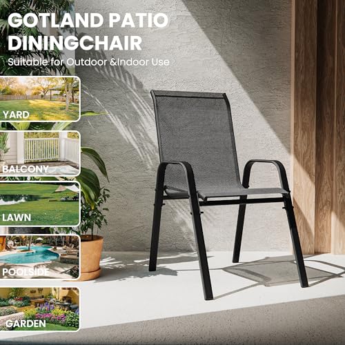 Chaises de terrasse à dossier haut Gotland contre le mal de dos - 5