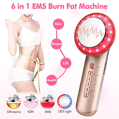6 in 1 Burn Fat Machine Sonic Fat Lose Device EMS Infrared Massager