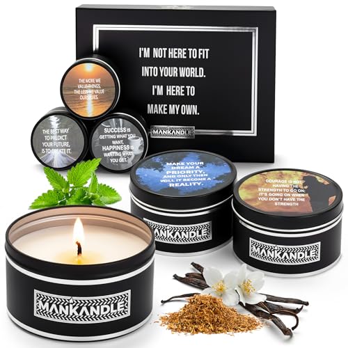 Majestic Zen Premium Scented Candles Gift Set for Men | 6-Pack Soy Wax Candles with...