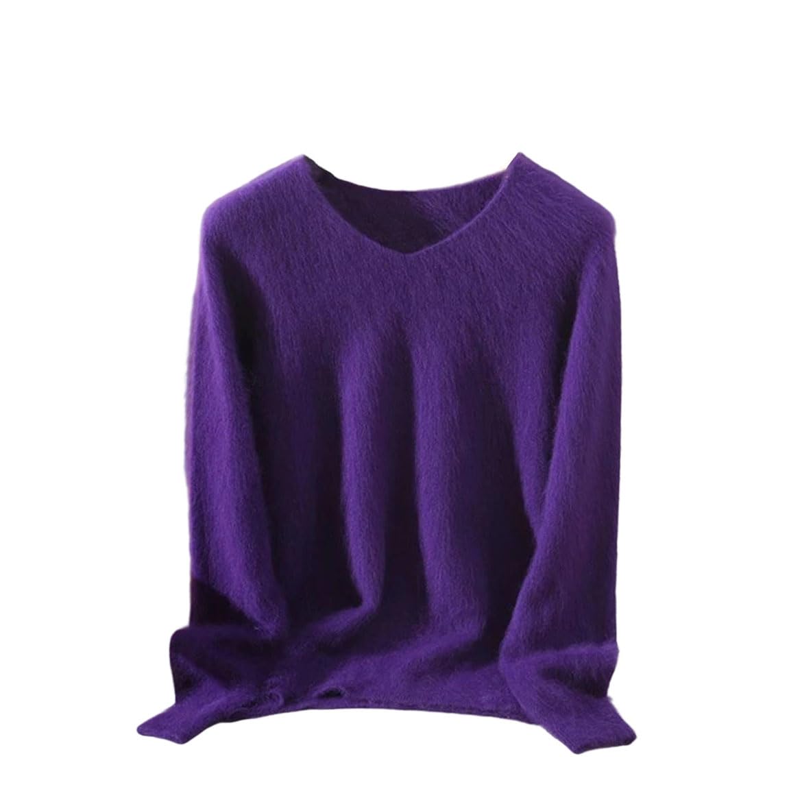 Womens 100 Percent Cashmere Sweater V-Neck Pullover Soft Warm Winter Knit Jumper Top