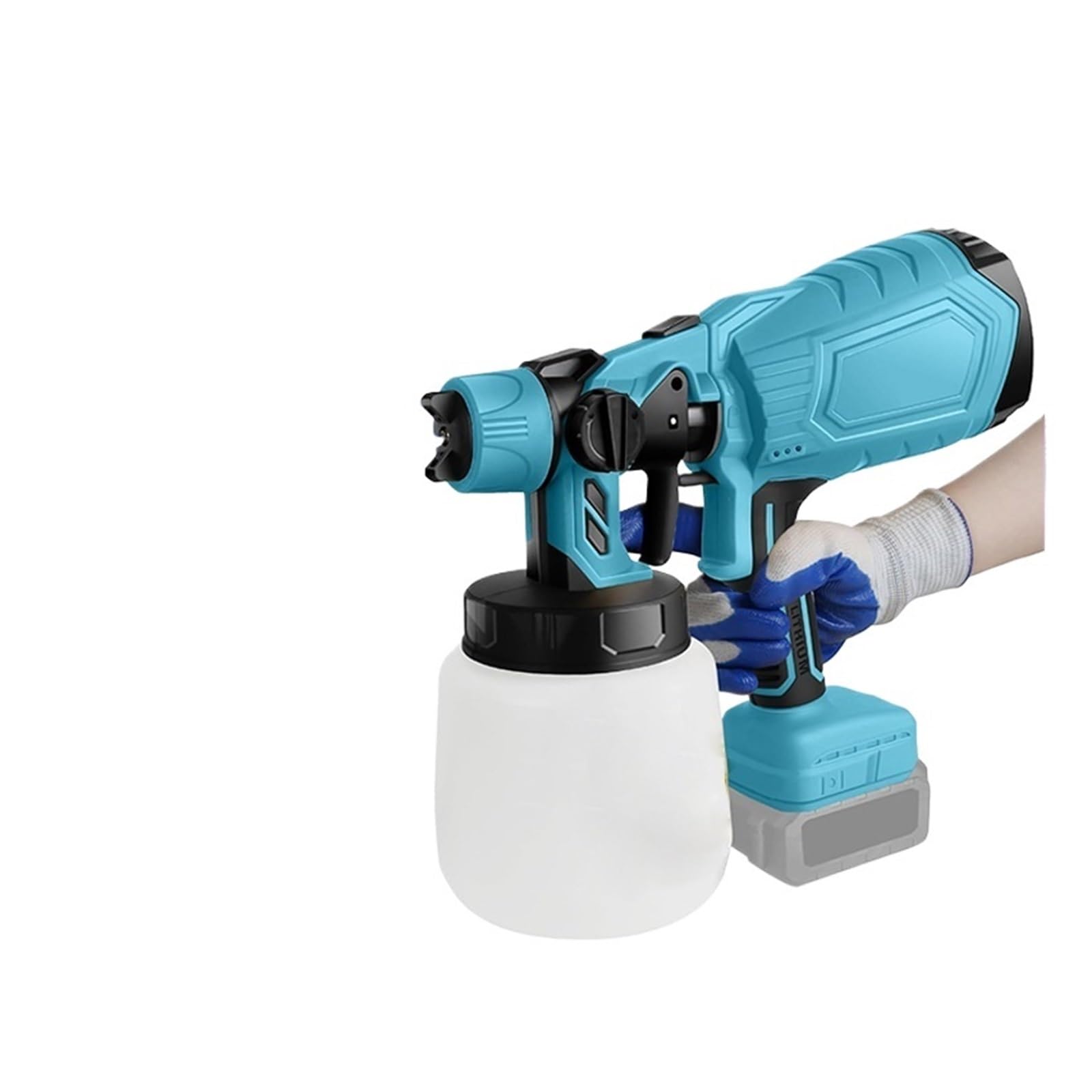 Pistola Rociadora, Pistola pulverizadora de pintura HVLP litio inalámbrica, sin aire alta presión for látex y aceite