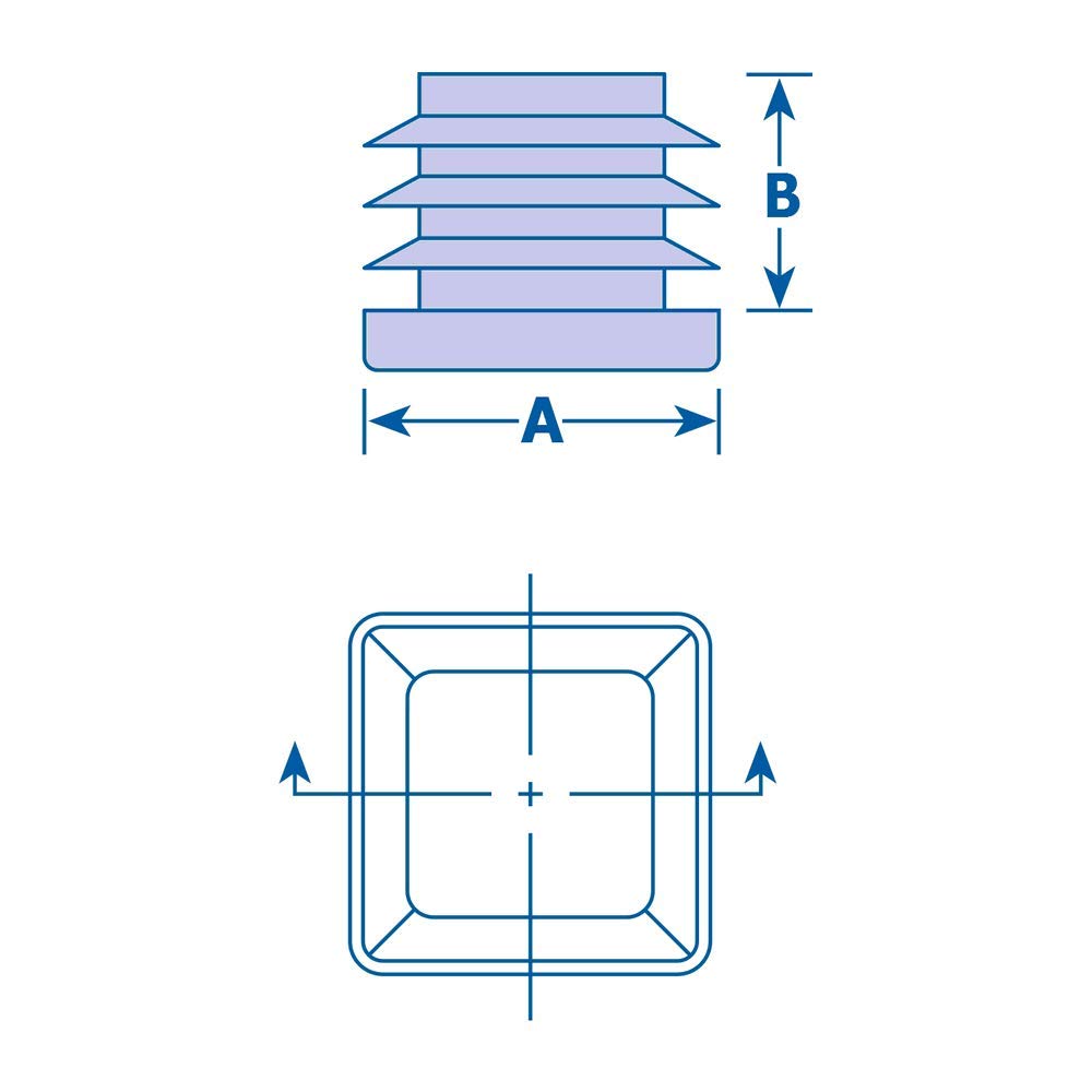 Plugs for Square Standard Tubes Square Tubing Plugs for 1.375