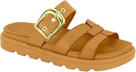Sandália Feminina Vizzano – Birken Sola Tratorada, Moderna, Confortável para o Dia a Dia