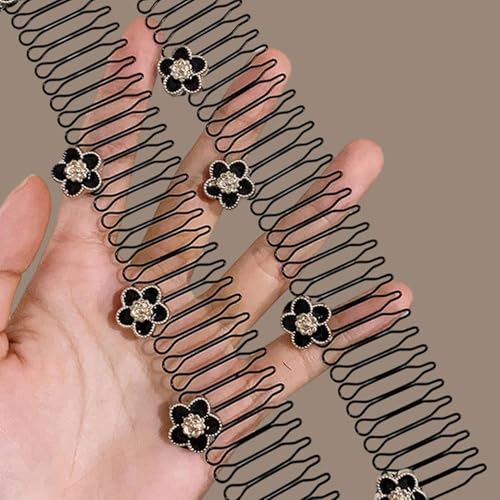 Image of Stretchy U-Shape Invisible Hair Clips - Flexible Hair Finishing Comb & Styling Tool for Secure Hold and Cute Hairstyles