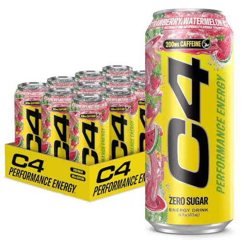Image of C4 Performance Energy Drink, Zero Sugar,Strawberry Watermelon Ice, 12pk