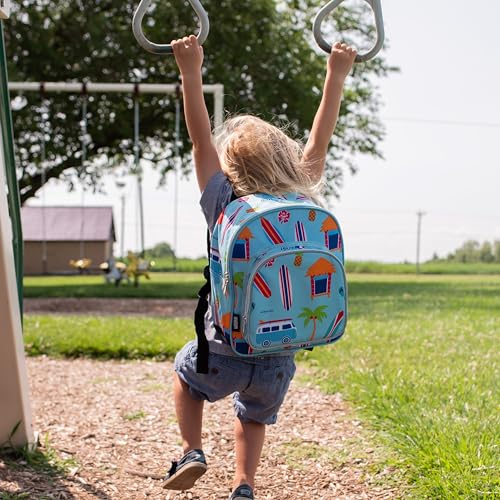 Image of Wildkin 12 Inch Backpack, Includes Insulated, Food-Safe Front Pocket and Side Mesh Water Bottle Pocket, Perfect for Preschool, Daycare, and Day Trips, Olive Kids Design - Surf Shack