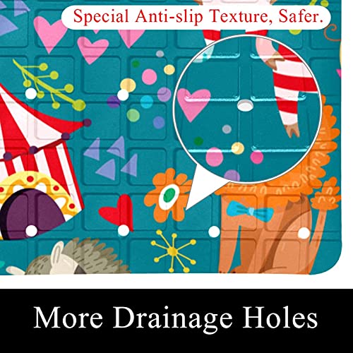 Tapis de bain antidérapant avec ventouses et trous de drainage - 3