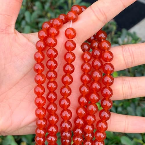 Image of 35pcs Adabele Natural Carnelian Red Agate Gemstone 10mm Round Beads