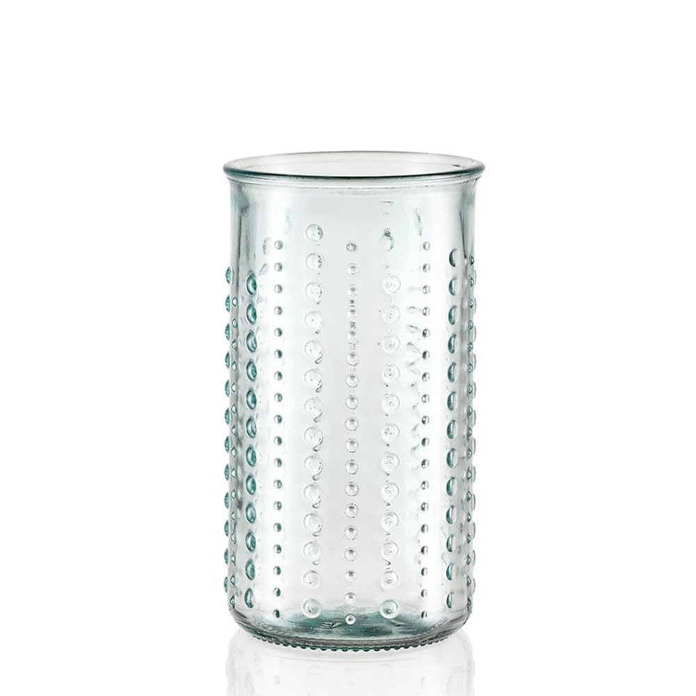 Grehom Recycled Glass Highball Tumblers (Set of 4) - Dots (575ml); Beer Glasses
