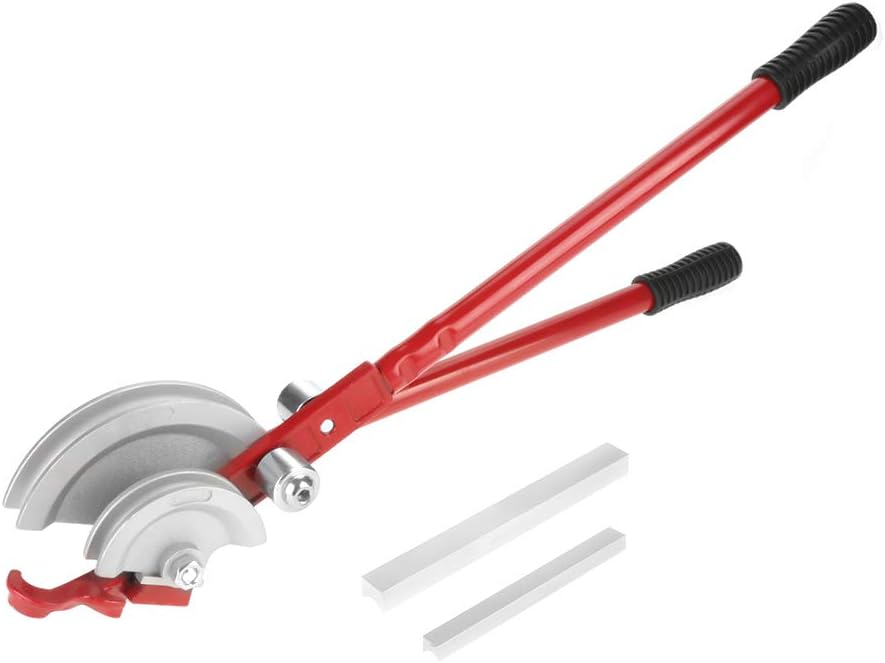 Greensen Tube Bender, Copper Pipe Bender 15mm and 22mm, 0-180 Degrees Pipe Bender Guide, 2 in 1 Handheld Pipe Cutter, Tube Bender Tool for Copper, Aluminum