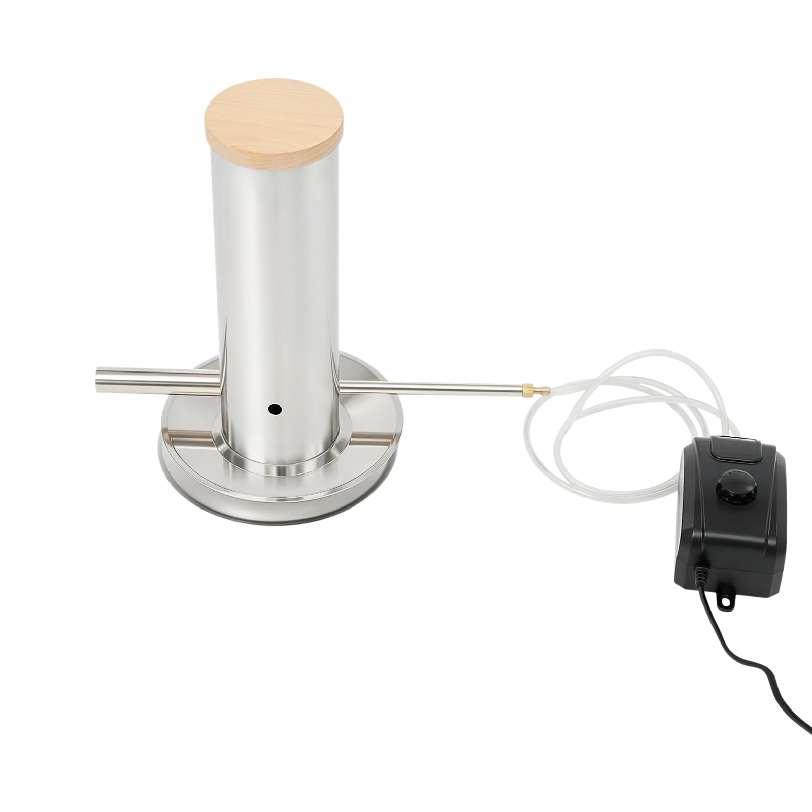 Generatore di fumo freddo elettrico con coperchio e pompa ad aria, generatore di fumo | Generatore di fumo freddo in acciaio inox, portatile, per alimenti, 34,5 x 30 cm (L x A)