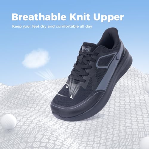 QAUPPE Wide Toe Box Walking Shoes for Men | Zero Drop Minimalist Design | Arch Support for Plantar Fasciitis | Slip-On Tennis Shoes US 8-124