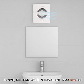 Rooster 15 cm (150) Aspirator Fan – 150 m³/h Flow | Ventilation for Bathroom, Kitchen and WC | 20W, 47 dB, 1350 RPM | IP20 Protected, Quiet and Energy Saving Fan