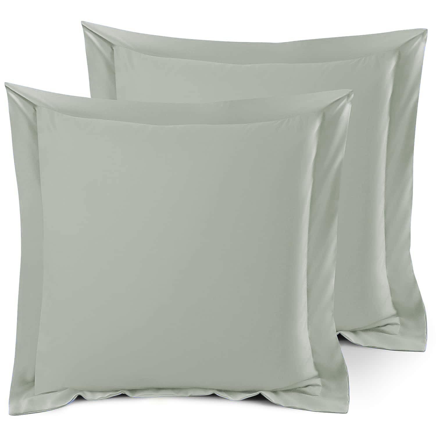 Nestl Soft Pillow Shams Set of 2 - Double Brushed Microfiber Pillow Covers - Hotel Style Premium Bed Pillow Cases, with 1.5” Decorative Flange, Euro
