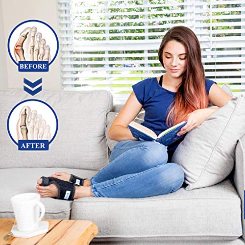 NYPOT Bunion Corrector for Women and Men - Orthopedic Bunion Splint, Hammer Toe Straightener for Women, Turf Toe Brace, Hallux Valgus Corrector , Big Toe Separators, Night Day Support - Thumbnail 7