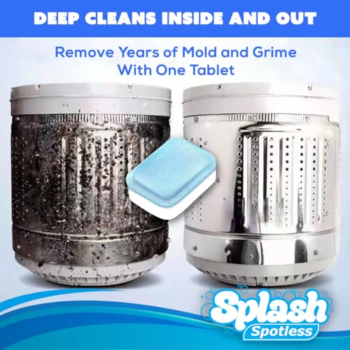 splash spotless washing machine cleaner for he front load amp top load washers 1 count pack of 1