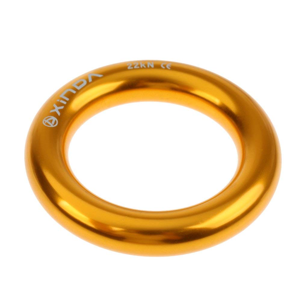 Heavy Duty 22 KN Rappel Ring Rappelling Bail-Out osłona osłona linowa złącze do wspinaczki na drzewie arborystyczny hamak oprawa złota