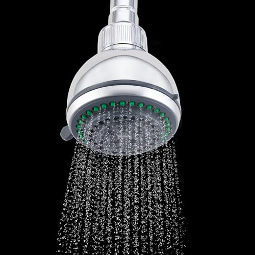 Image of Mila Bijou Multi-Function Overhead Shower Head | 5-Mode Rain Massage Bubble Mist Mixed Spray | Chrome Finish Round Wall-Mount Showerhead | Durable ABS Body | Easy Install | Bathroom Fitting