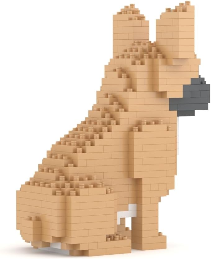 Side view of the assembled JEKCA French Bulldog Mini 01S model.