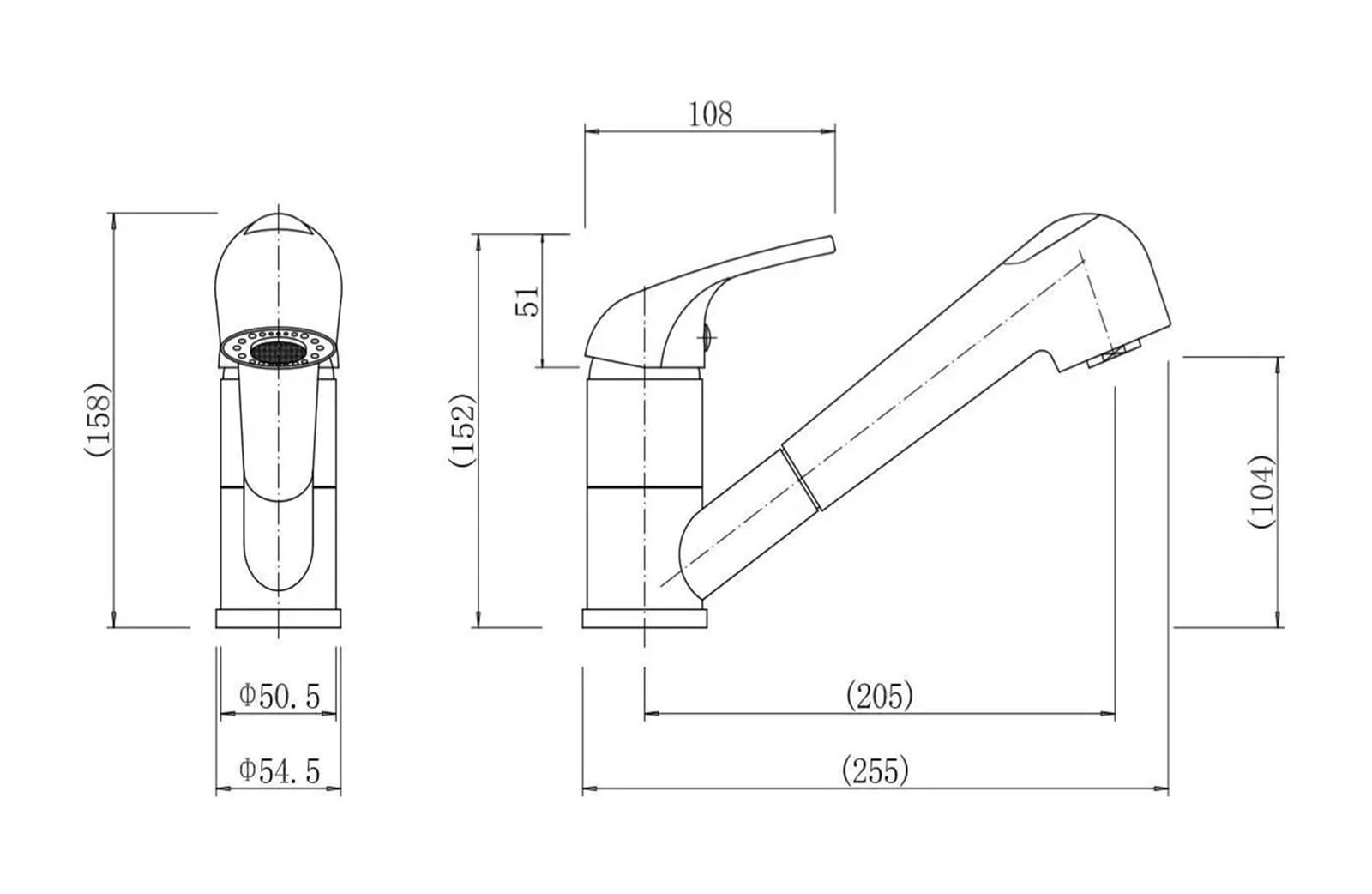 1Set for Camper Caravan Cromato Miscelatore Rubinetto Estraibile Spray Push Fit 12mm John Guest/Coda di Balena RV Parti e Accessori Accessori per Ricambi Camper