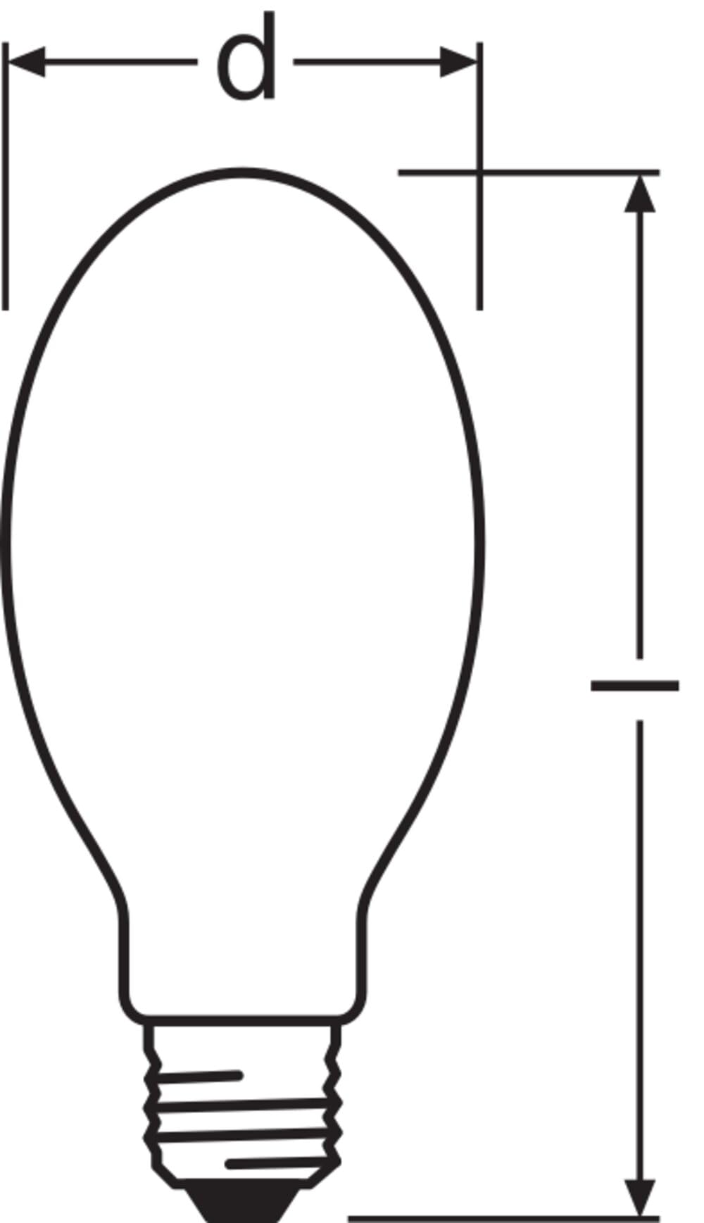 OSRAM Lampada al sodio ad alta pressione VIALOX NAV-E, per apparecchi aperti e chiusi, NAV-E 70W/E E27, 1 pezzo