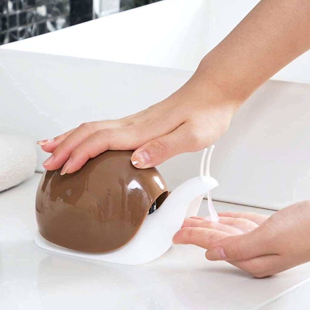 Evilia Ecom Cute Snail Soap Dispenser Hand Soap Pump Lotion, Hand Sanitizer, Shampoo, Shower Gel Dispenser for Bathroom, Kitchen Counter, Bathroom Accessories 4