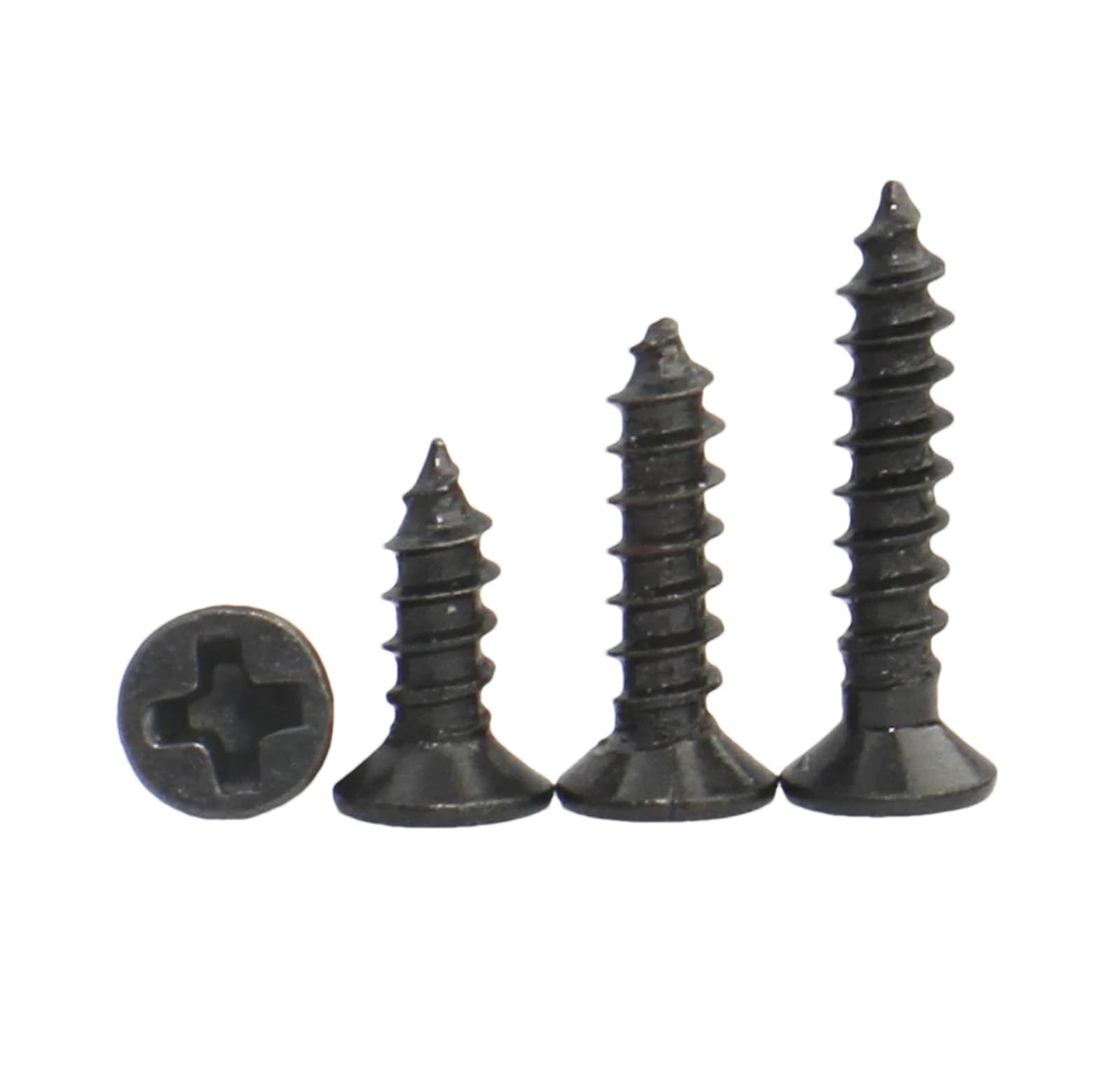 Phillips Flat Head Wood Self-Tapping Mini Screw M1 M2 M2.3 M2.6 M3 M3.5 M4 M5 M6 Black Carbon Steel Cross Mini Screws 12mm M2.6 200pcs