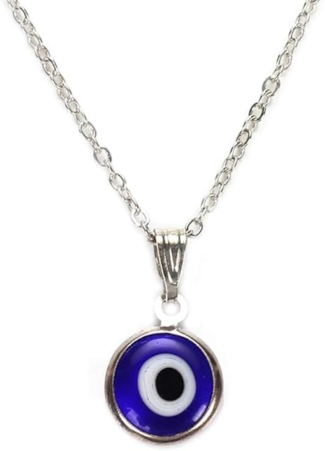 jewelleryjoy Evil Eye Turkish Charm Chain Necklace in an Organza Gift Bag