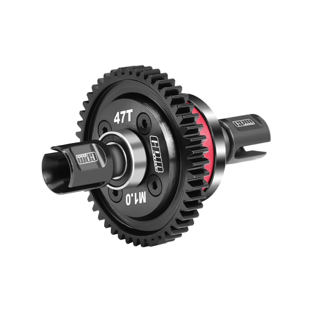 GPM 20CrMnTi Steel Main Gear 47T 1.0 + Aluminium 7075 Alloy Center Complete Differential For Arrma 1:8 KRATON 6S / OUTCAST/TALION/NOTORIOUS / 1:7 MOJAVE 6S / FIRETEAM/BIG ROCK - Red