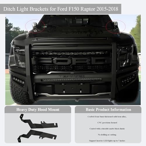 Soportes de luz para capó Ford F150 Raptor 2015-2018 miniatura 2