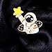 2x Fashion Astronaut Brooch - Alloy Lapel Pins Space Collection DIY Enamel Pin for Jacket Decoration Kids Girl Men Clothing Accessory