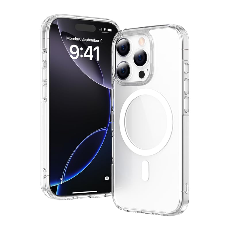 Revonty Magnetic Clear Case for iPhone 16 Pro Max (6.9-Inch) – Slim Shockproof Case with Drop Protection, Anti-Scratch, Supports Wireless Charging