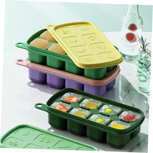Set de 3 cubiteras con tapa para hielo miniatura 4