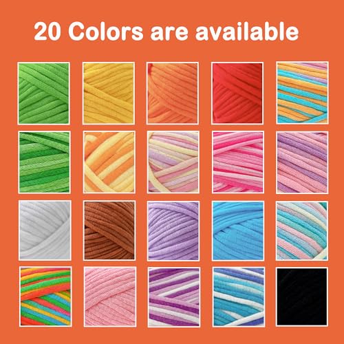 Freeasyfar FFR-NB001 3.5Oz/120 Yds Beginner Easy Yarn, Crochet & Knitting Yarn For Beginners With Easy-To-See Stitches, Worsted-Weight Medium #4;Cotton Blend Yarn For Amigurumi Diy thumb #7