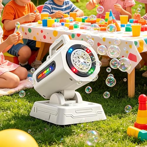 Machine à bulles USB et piles avec lampe LED RVB et télécommande - 3