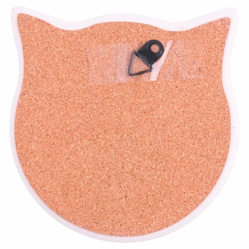 Set mit 6 dekorativen Fliesen 10,5 x 10,8 cm aus Keramik, Unterseite aus Kork, Cats